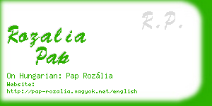 rozalia pap business card